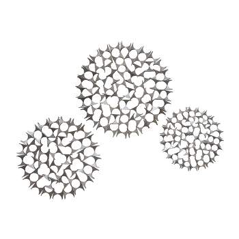 Set of 3 Metal Starburst Wall Decors with Cutout Design - Olivia & May