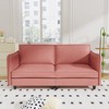 NicBex Modern Minimalist Comfy Fabric Loveseat Sofa Couch with Side Pockets,2-Seat Lounge Sofa for Living Room,Apartment - 2 of 4