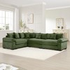 Aukfa Oversized Cloud Modular Corduroy Sofa Sectional with Ottoman - Reversible Deep Seat Couch for Living Room - 4 of 4