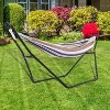 Heavy Duty Steel Hammock Stand, 550 lb Capacity, Adjustable Portable Hammock Frame with Chains & S-Hooks - 3 of 4