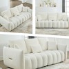 82" Teddy Upholstered 3-Seater Sofa with Solid Wood Frame, Plush Cushions and 3 Back Pillows - 2 of 4