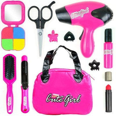 Insten Beauty Salon Fashion Girls Playset With Hair Dryer, Comb &  Accessories, Pretend Toys For Kids : Target
