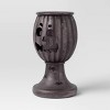 17" Textured Pumpkin Urn Spider Style Halloween Decorative Prop Gray - Hyde and EEK! Boutique™ - 3 of 4