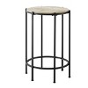 FONTOI End Tables with Tapered Black Metal Legs, Minimalist Design for Small Spaces, Round Side Table with Sleek Stable Frame, Yellow, 25"*16"*4" - 2 of 4