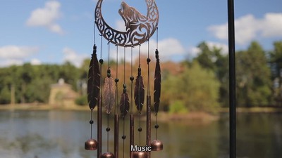 Rustic Charcoal Iron Harmonic Wind Chimes for Outdoor Decor