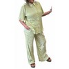 Women's Plisse Button Down Top With Pants - SHE + SKY - 2 of 2