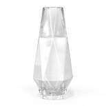 Fifth Avenue Crystal Geometric Bedside Night Water Carafe and Tumbler Lid, 2-Piece