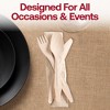 Smarty Had A Party Birch Wood Eco-Friendly Disposable Cutlery Set w/ Napkin -  200 Sets - 2 of 4
