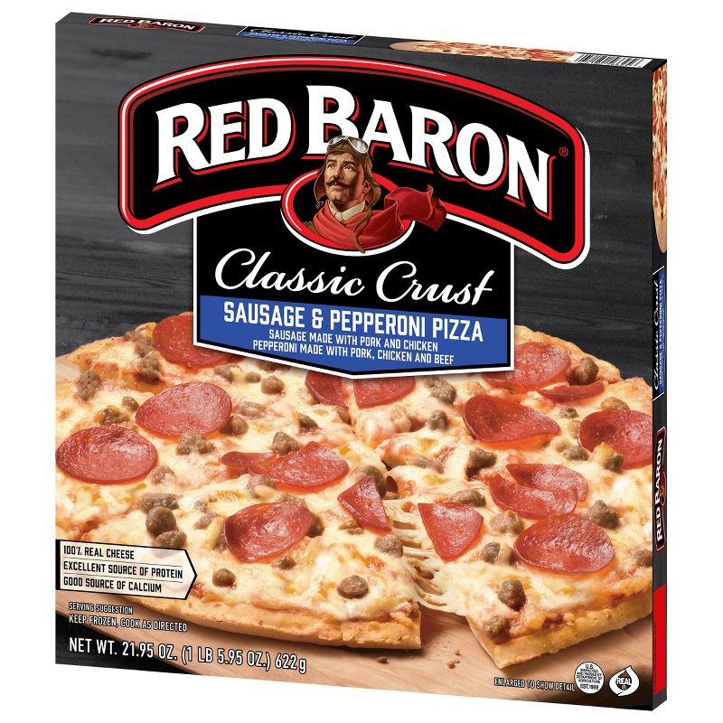 Red Baron Frozen Pizza Classic Crust Sausage &#38; Pepperoni - 21.9oz, 3 of 10