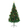 Artificial Pre-lit Christmas Tree with Baubles Green 7 ft - 2 of 4
