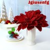 12PCS Glitter Magnolia Flowers for Christmas, 12 Inch Velvet Artificial Flowers with Pearls for Xmas Tree Decorations, Wreaths, Centerpieces, Garden - 2 of 4