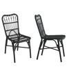 CAVINAS Modern Outdoor Dining Chairs Set of 2, PE Wicker Patio  Dining Chairs with Iron Frame,All-Weather Rattan Chairs for Garden, Poolside, Backyard - 4 of 4