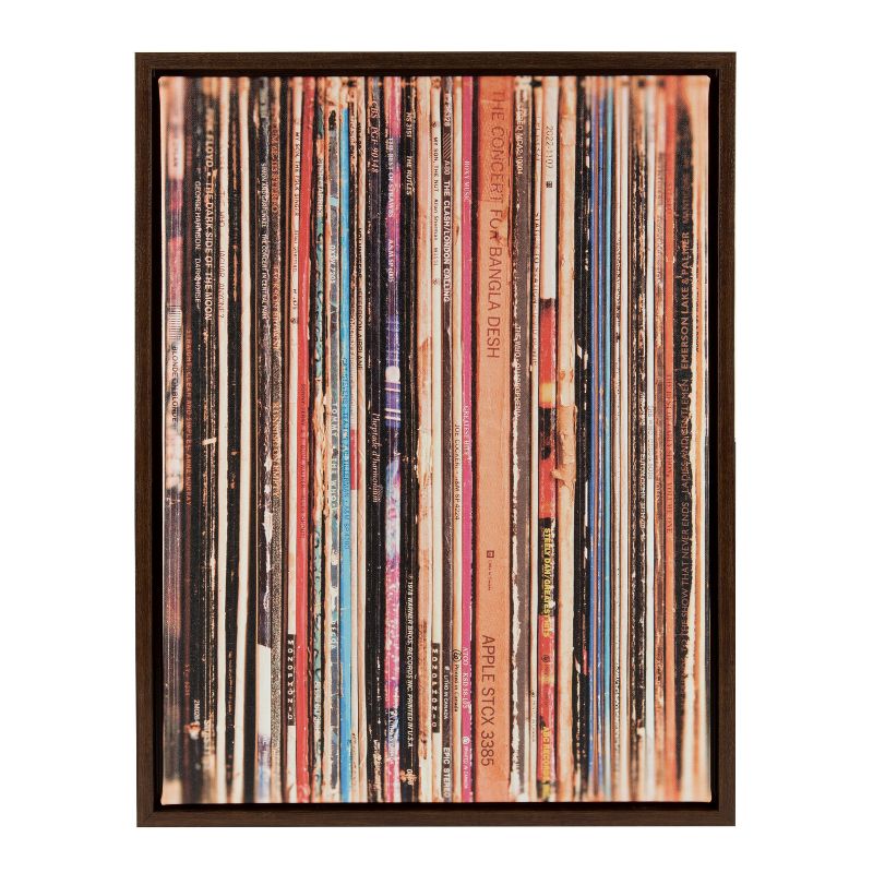 Sylvie Records Framed Canvas by Robert Cadloff of Bomobob - Kate & Laurel All Things Decor, 1 of 6