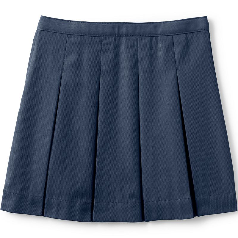Lands' End Lands' End School Uniform Kids Poly-Cotton Box Pleat Skirt Top of Knee, 2 of 4