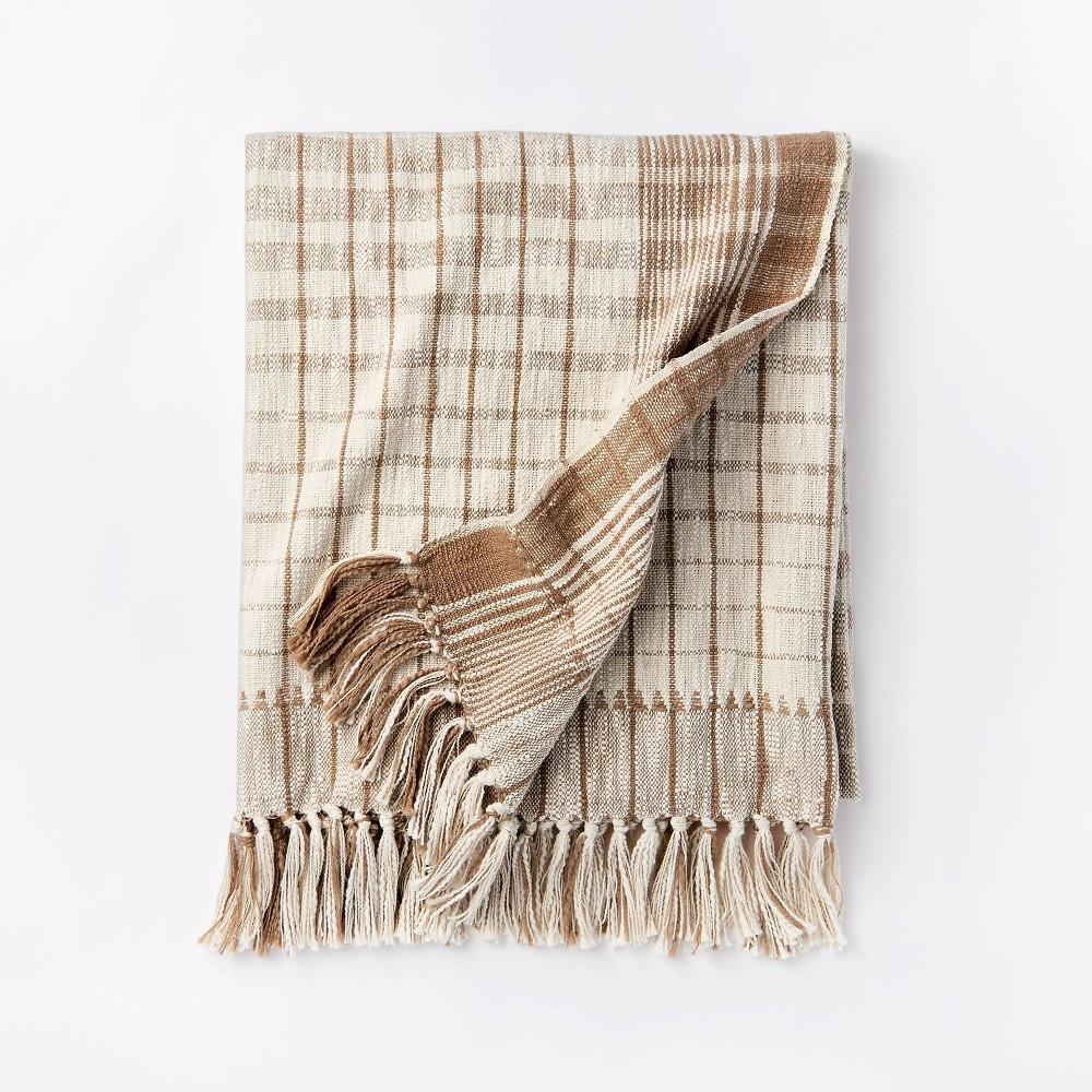 Get The Woven Cotton Plaid Throw Blanket Blue Cream Threshold Designed With Studio Mcgee From Target Now Accuweather Shop