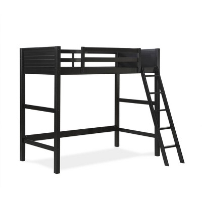 black loft bed with desk