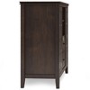 53" Solid Wood Tall TV Media Stand with Handcrafted Finish, Cord Management, and Tempered Glass Doors for Living Room and Bedroom - 3 of 4