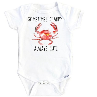 Crab Always Cute Onesie® Baby Boy Girl Clothes Infant Bodysuit Funny Cute Newborn GS1