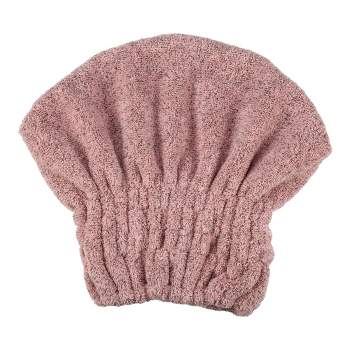 Unique Bargains Charcoal Fiber Hair Drying Towel Dry Cap 1 Pc