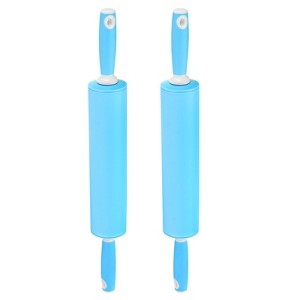 Unique Bargains Silicone Non-Stick Adjustable Pizza Pastry Mini Rolling Pin 2 Pcs - 1 of 4