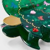 Christmas Tree with Heart Gem Claw Hair Clip - Green - 3 of 3