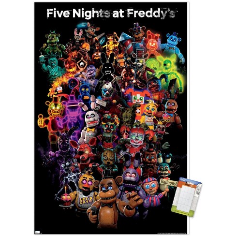 Five Nights at Freddy's - Freddy Wall Poster with Push Pins, 22.375 x 34  
