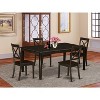 HomeStock 5-Pc Cappuccino Solid Wood Top - Dining Room Set with Leaf - Seats 4 - 2 of 4