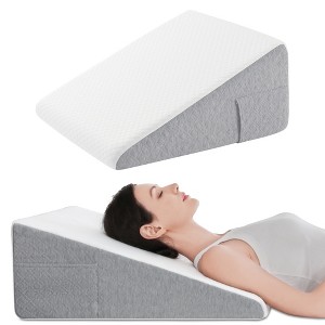 Vipbear Bed Wedge Pillow with Soft Memory Foam and Washable Cover, Wedge Pillow for Sleeping, Triangle Pillow Wedge for Back Pain Relief - 1 of 4