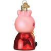 Old World Christmas Blown Glass Ornament for Christmas Tree, Peppa Pig With Teddy - 3 of 4