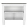 INFURNIC Kitchen Carts and Islands Kitchen Island with Open Storage Shelves and Spacious Prep Surface, Multicolored, 27.5"*40.5"*35.4" - 4 of 4