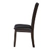 Steve Silver Co. Set of 2 Ally Dining Side Chairs Espresso Finish: Ladder-Back, Faux Leather, Wood Frame - image 3 of 4