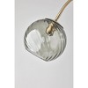 Adesso Camden Arc Lamp Antique Brass: Smoked Glass Globe, Mid-Century Modern Design, ETL Listed - 3 of 3