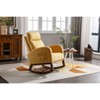 CAVINAS Linen Fabric Glider Rocking Chair with High Backrest,Modern Upholstered Rocking Chairs,Nursery Accent Chair for Bedroom - 2 of 4