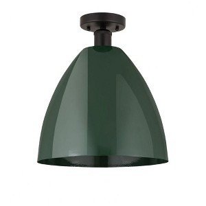 Plymouth Dome - 1 Light Semi-Flush Mount In Industrial Style-14.75 Inches Tall and 12 Inches Wide - 1 of 1