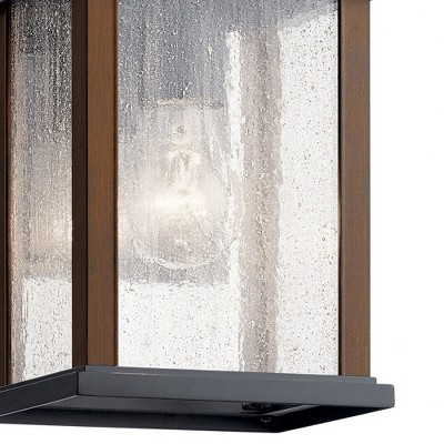 Marimount Black 11" Outdoor Wall Lantern with Clear Glass