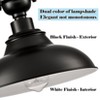 Claxy Farmhouse Ceiling Light Semigloss Black Semi Flush Ceiling Lighting - 3 of 4