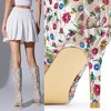 Perphy Women's Pointed Toe Sparkle Glitter Sequin Lace Stiletto Heel Knee High Boots - 3 of 4