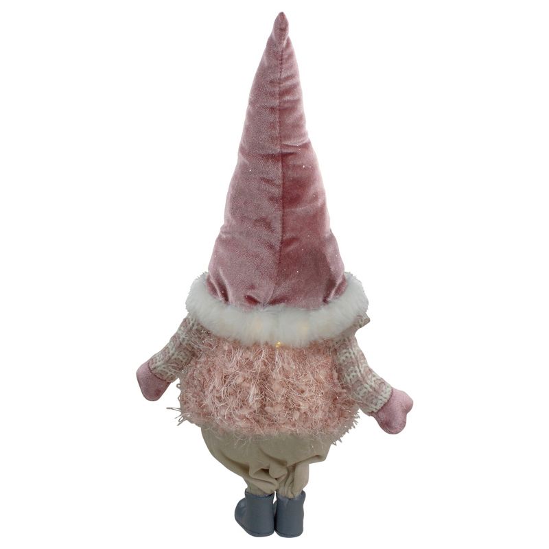 Northlight 16" LED Lighted Mauve Boy Gnome Christmas Figure, 5 of 6
