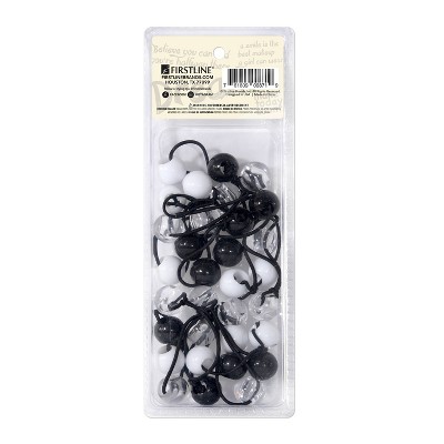Camryn's BFF Ponytail Holders - Black/Clear/White - 16pk - image 2