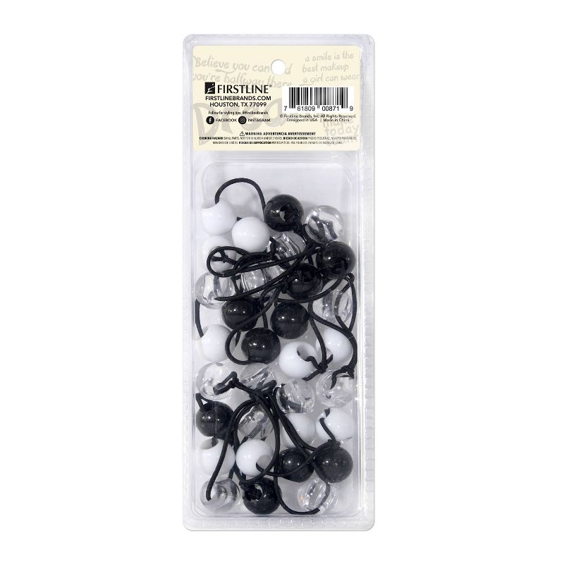 Camryn&#39;s BFF Ponytail Holders - Black/Clear/White - 16pk, 2 of 4