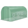 CAVINAS 13'x10'x6.5' Arched Greenhouse Tunnel Greenhouse with Zippered Door and Roll-Up Windows Zippered Door, PE Cover for Backyard - 2 of 4