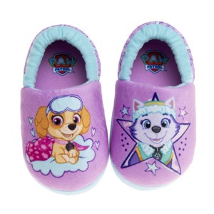 Nickelodeon Girl's Paw Patrol Plush Fuzzy Skye and Everest Slippers (Toddler/Little Kid) - 1 of 4