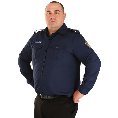 HalloweenCostumes.com Mens Plus Size Men's Long Sleeve Police Shirt