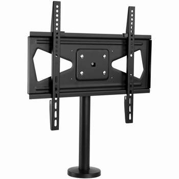 Mount-It! Bolt Down TV Stand | Heavy Duty Swivel Table Top TV Mount For Screens 32" - 55" | Desktop TV VESA Mount with Swivel | Steel, Black
