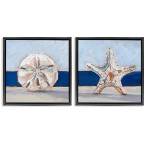 Stupell Industries Sea Life Starfish Seashell Painting, 18" x 18" - 1 of 4