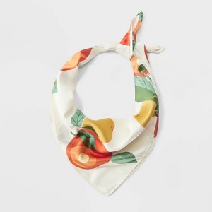 Women's Fruit Print Bandana Scarves - A New Day™: Lightweight Woven Single Layer, 23"x23" - 1 of 3