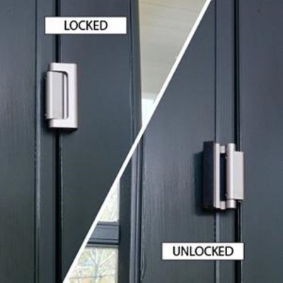 White Metal Childproof Door Guardian Lock - 2 Pack