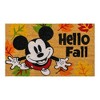 Licensed Disney Mickey Mouse Everyday Christmas Holiday Modern Graphic Novelty Natural Coir Non-Slip Indoor/ Outdoor 2 Pack Door Mat Set, 20x34 - 2 of 4