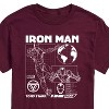 Men's - Marvel - Iron Man Schematic Short Sleeve Graphic T-Shirt - 2 of 4