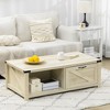 NicBex Farmhouse 46 Inch Rectangle Coffee Table with Drawer and Open Shelf for Living Room,Bedroom - 2 of 4